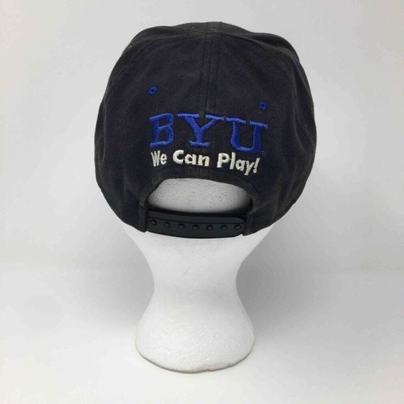 BYU Cougars Above The Rim Mens Baseball Cap Gray Purple Snapback Rare Sample - Picture 4 of 12